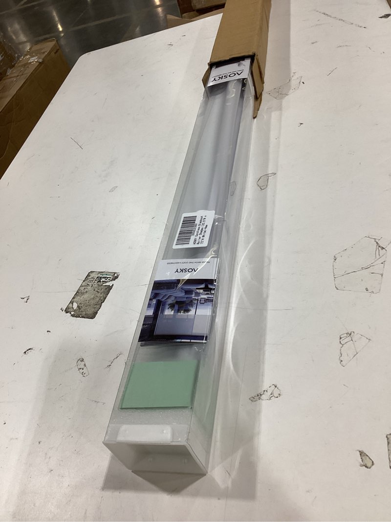 Condition photo showing New/Like New for aosky cordless roller shades blackout blinds for windows room darkening rolled up shades with spring system, uv protection window shades door blinds for home and office (32.5" w x 72" h, white) 32.5"w x 72"h white