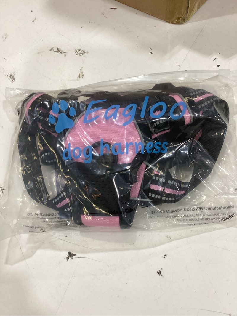 Condition photo showing Good Condition for eagloo dog harness medium sized dog, no pull service vest with reflective strips and control handle, adjustable and comfortable for walking, no choke pet harness with 2 metal rings, pink, m medium pink