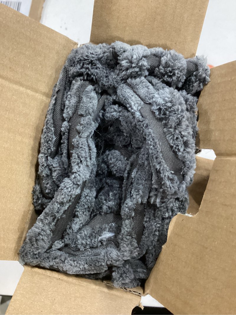 Condition photo showing item condition for MIULEE Pack of 2 Corduroy Decorative Throw Pillow Covers 20x20 Inch Soft Boho Striped Pillow Covers Modern Farmhouse Home Decor for Sofa Living Room Couch Bed Dark Grey 20" x 20" (Pack of 2) Dark Grey 2