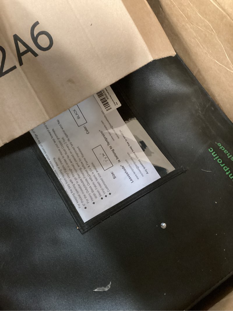 Condition photo showing Good Condition for leaveshade dump truck mesh tarp 7'x20' - heavy duty dump trailer mesh tarp cover with 6'' pocket reinforced double needle stitch webbing ripping tearing stop, no rust thicker brass grommets (black) 7'x20' - 6'' pocket one end black