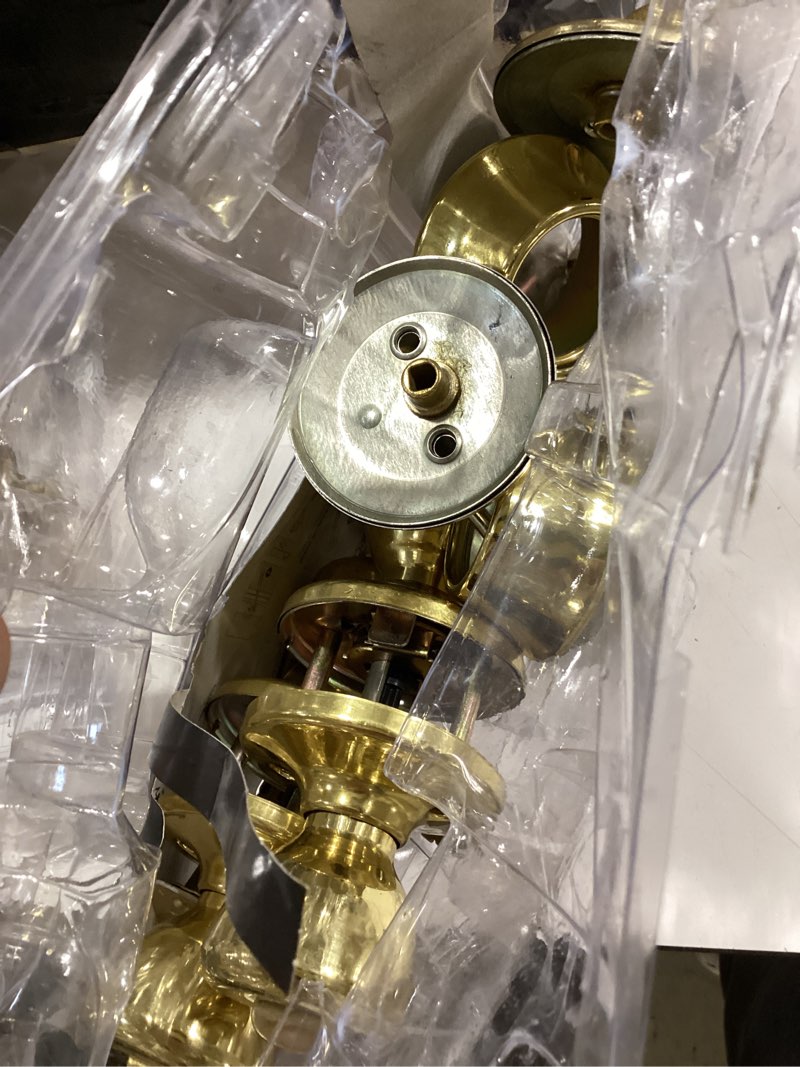 Condition photo showing Good Condition for kwikset tylo polished brass double entry door kit 1-3/4 in.