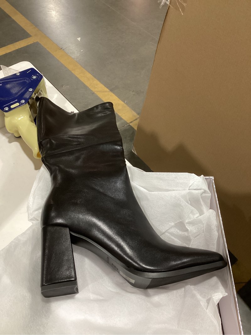 Condition photo showing As Is for Knee High Boots for Women Tall Boots Womens Chunky Block Heel Dress GoGo Long Boots 7 Black