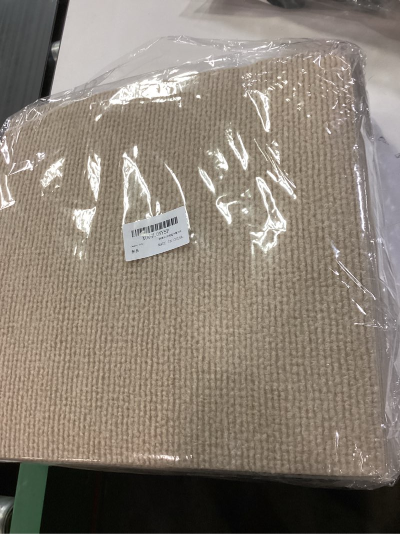 Condition photo showing New/Like New for Peel & Stick Carpet Tiles 12x12 Inch - Premium Self-Adhesive Floor Squares with Soft Padding - 20 Tiles/20 Sq Ft per Box (Easy Installation, Removable Carpeting for Home & Office) 20 PACK Khaki