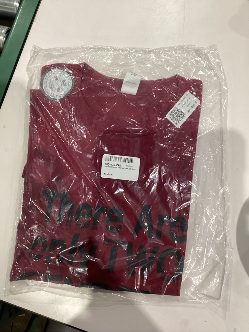 Condition photo showing New/Like New for Rapiddominance Men's America Tees Genders Period Medium Cardinal