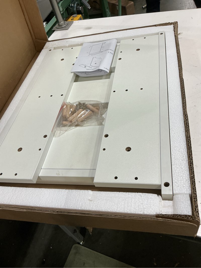 Condition photo showing Good Condition for haidaiya 14'' * 18'' recessed medicine cabinet wall niche wood, 2-tier bathroom niche insert for drywall, in wall shelf medicine cabinets replacement, for living room, bathroom storage chalk white 18''h * 14''w (2 tiers)