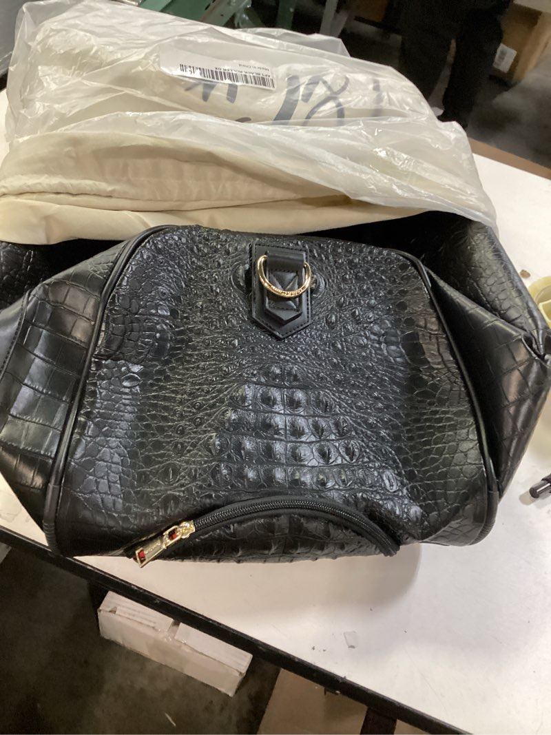 Condition photo showing Good Condition for Tote&Carry Apollo 2 Large Rolling Duffle Bag with Wheels, Carry-On Roll Duffel for Travel, Gym, Sports, Daily, Weekend & All-Purpose Use for Men & Women (Snake Skin Pattern, Black) Black Snake Skin Pattern