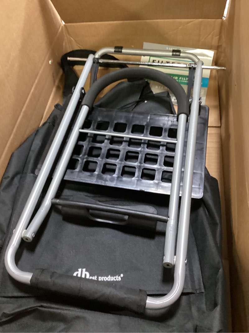 Condition photo showing Good Condition for dbest products Trolley Dolly Black Foldable Shopping cart for Groceries with Wheels and Removable Bag and Rolling Personal Handtruck Standard Cart Black
