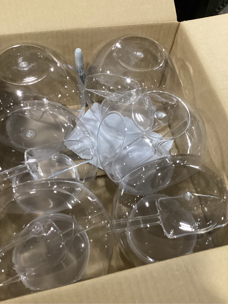Condition photo showing New/Like New for 6PCS 34oz Plastics Candy Jars with Lid & Spoons, 1000ml Plastic Cookie Jars Set Clear with Labels& Pen for Candy, Buffet, Coffee Holder Food Storage 01 6pcs 34oz
