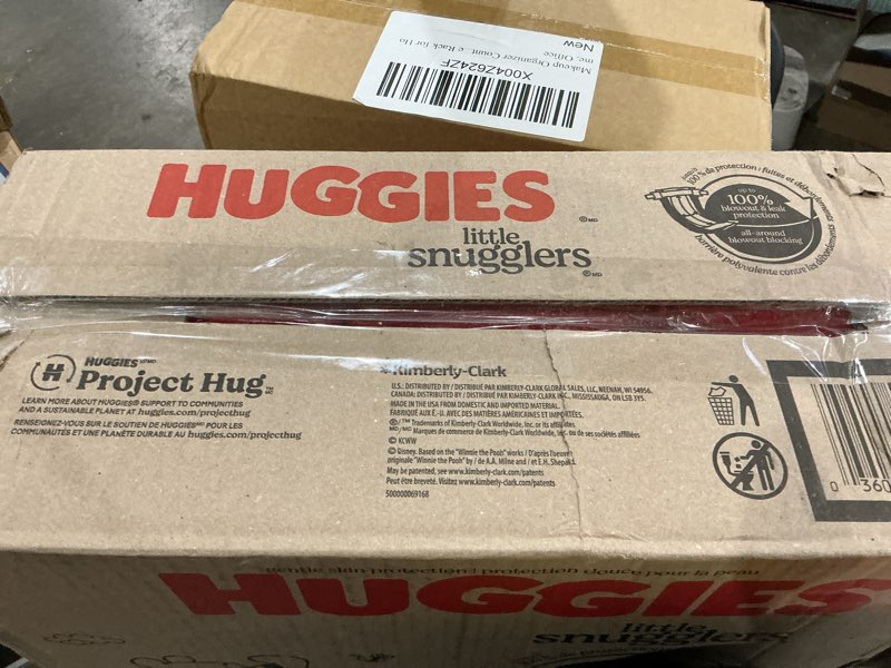 Condition photo showing New/Like New for huggies size 1 diapers, little snugglers diapers, size 1 (8-14 lbs), 198 count (6 packs of 33), packaging may vary