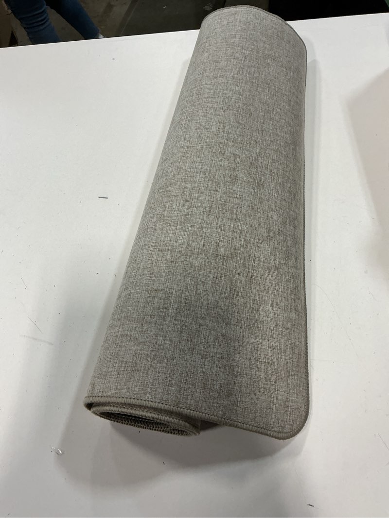 Condition photo showing Good Condition for LEKEEPGO Ultra Thin Indoor Door Mat 24"x36", Low-Profile Door Mat Indoor Entrance, Non Slip Rubber Backing Inside Doormat Washable Welcome Front Entryway Dirt Trapper Entry Mat, Khaki Khaki Woven Solid Rectangular 24"x36"