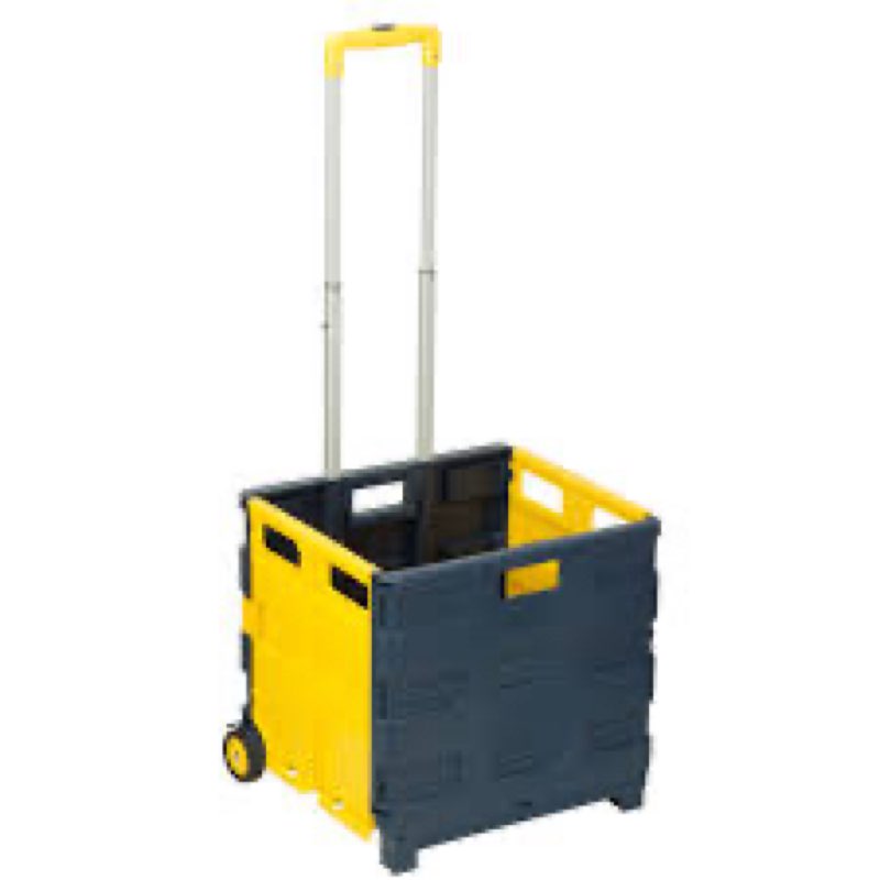 Cart Two-Wheeled Collapsible Handcart with Utility Cart with Seat Heavy Duty Lightweight,Hand Rolling Crate Grocery Cart