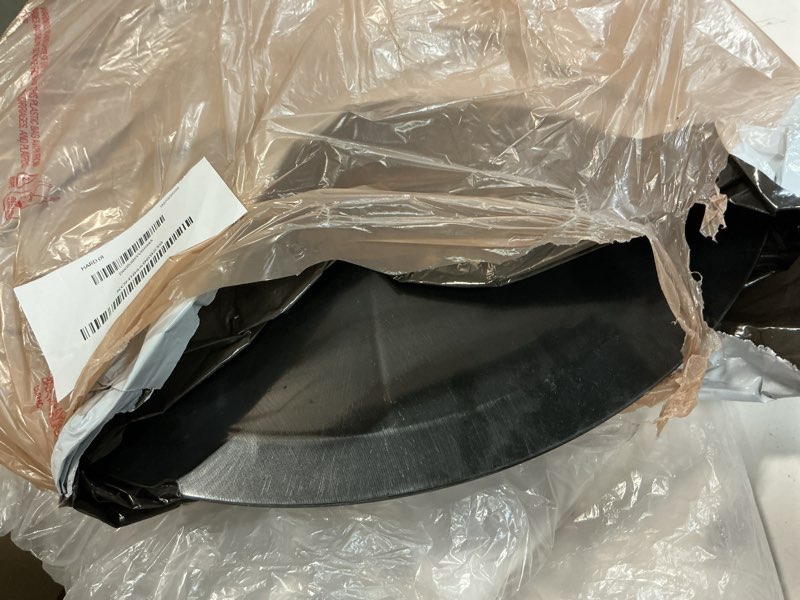 Condition photo showing As Is for Sump Basin Cover 17.7 in. OD Plastic Submersible Sump Pump Cover Black Septic Tank Lid, Heavy Duty Protection for Outdoor Water wells, Sump Bucket, Water Sump Pump