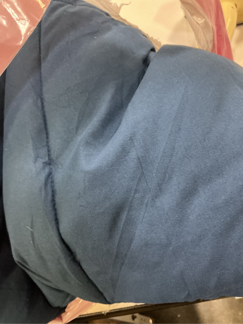 Condition photo showing Good Condition for cohome premium queen size comforter, all-season quilted down alternative duvet insert, luxury hotel gentlesoft comforter with anti-clump tech & 8 tabs - reversible - navy blue 88x88 inches queen comforter navy blue