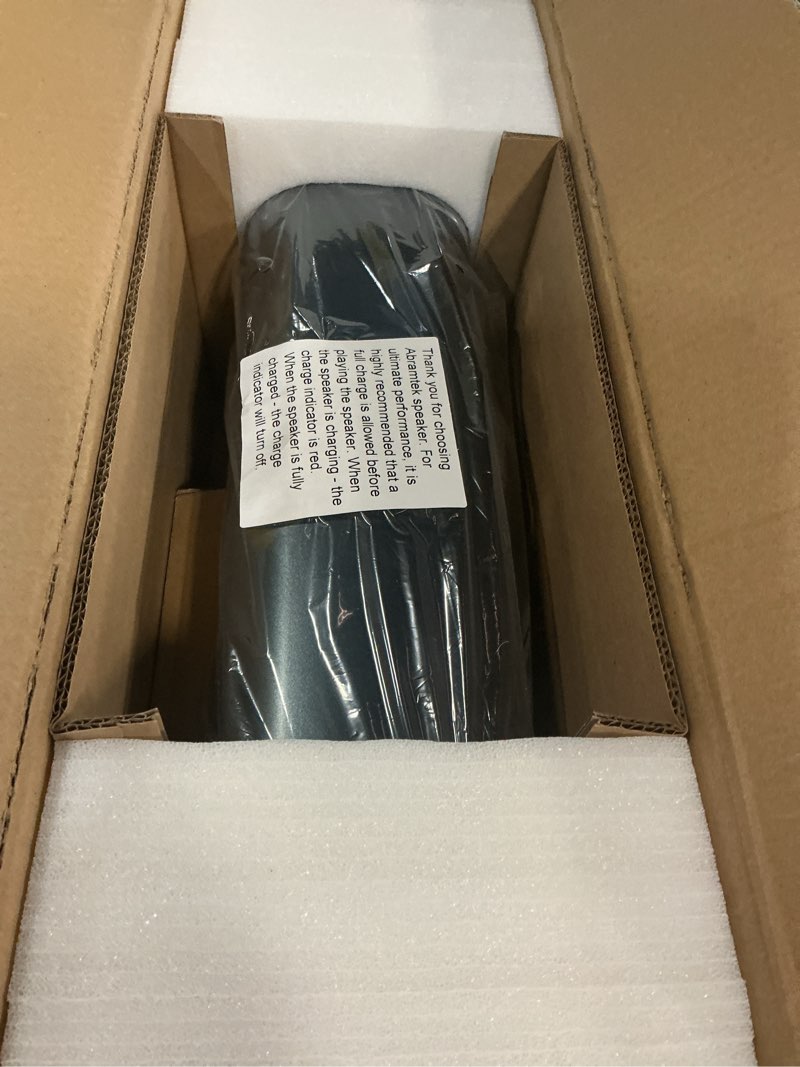 Condition photo showing New/Like New for abramtek 200w bluetooth speaker, e500 (3rd gen) high power wireless speaker w/bass middle treble equalizer, hdmi arc, aux, optical, music movie game modes, gray dark gray
