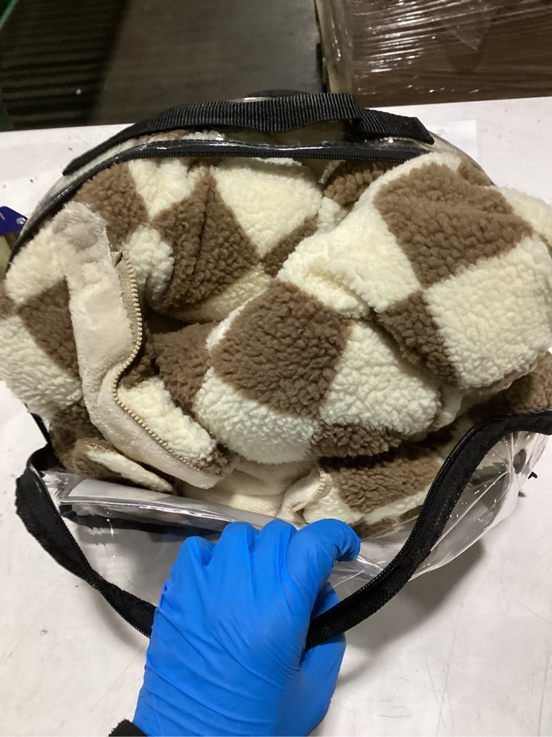 Condition photo showing New/Like New for 7AM Enfant Car Seat Covers - Cocoon Baby Cover for Boys & Girls, Rain & Snow Repellent, Breathable Windproof, Center Zipper, Universal Fit for Infant Car Seat (0-12M) (Print Checkers Tan)