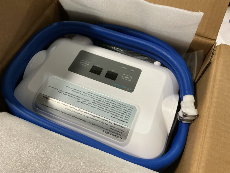 Condition photo showing Good Condition for cold therapy machine for knee & shoulder, pain relief, post-surgery recovery, cryotherapy for muscle recovery, sports injuries, digital timer, quiet pump, universal ice pad