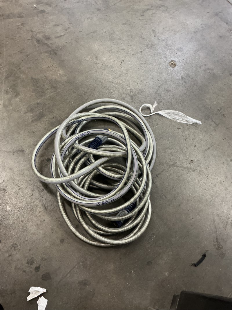 Condition photo showing As Is for orbit max 5/8-in x 50-ft heavy -duty kink free hybrid polymer gray hose