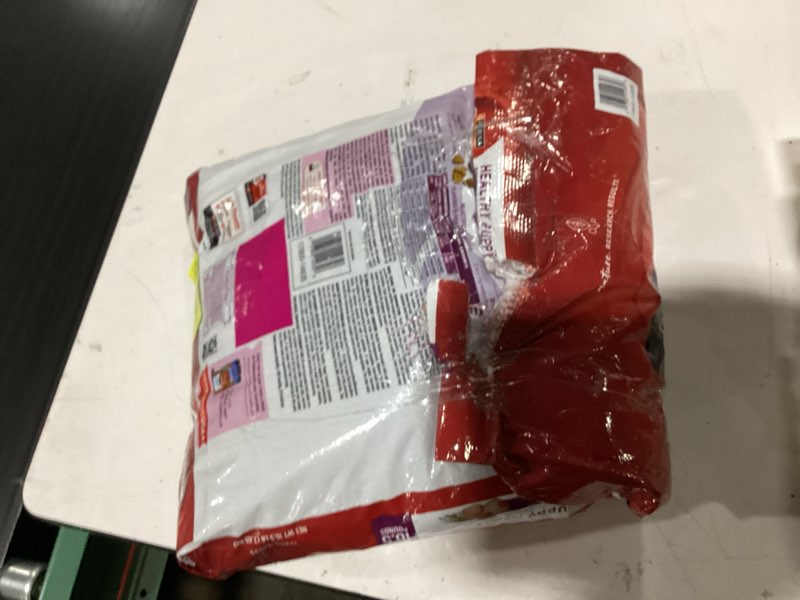 Condition photo showing As Is for purina one 16.5 oz. +plus dry dog food for puppies - chicken flavor, high protein formula with real chicken, veterinarian recommended