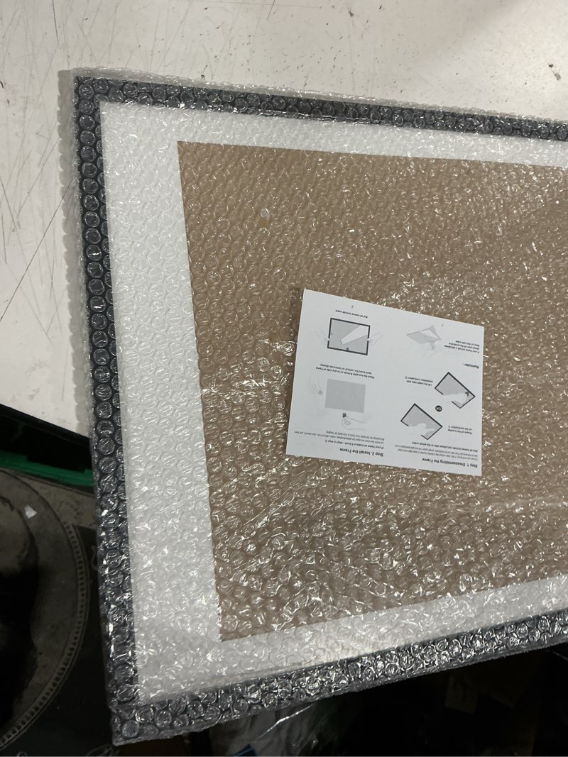 Condition photo showing Good Condition for upsimples 16x24 picture frame, display pictures 14x20 with mat or 16 x 24 without, wall hanging poster frames, black, 1 pack black 16x24