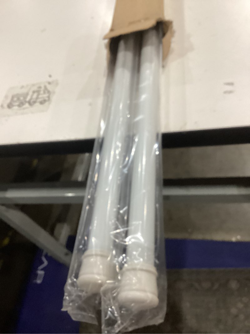 Condition photo showing New/Like New for 2 pack no sectional assembly tension curtain rod 56-104 inch, 1" diameter spring long adjustable shower curtain rods for bathroom windows closet no drilling no rust, white white, 2pack 56-104inch, no assembly