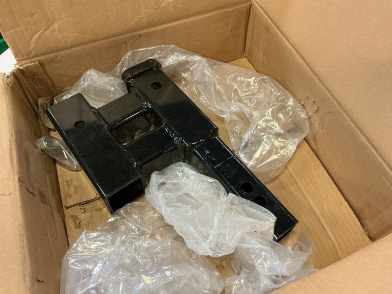 Condition photo showing Good Condition for 2-inch heavy duty hitch extension - 7500lbs capacity, 6-inch rise/drop, solid steel shaft w/ 1 hitch pins & anti-rust nut kit (fits 2" receiver, trucks/suvs)