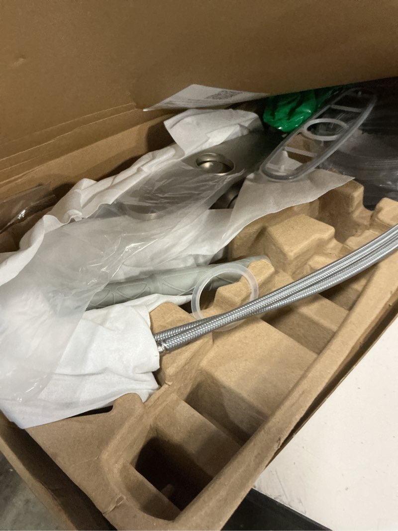 Condition photo showing Good Condition for moen conneaut one handle pulldown kitchen sink faucet with reflex docking and power clean, spot resist stainless, 87801srs faucet only