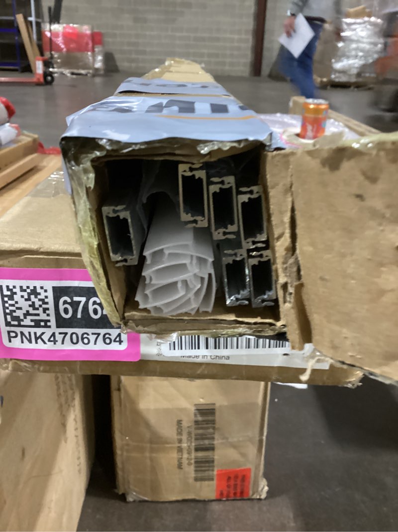 Condition photo showing Good Condition for hunhun 10-Pack 6.6ft/ 2Meter U Shape LED Aluminum Channel System with Milky Cover, End Caps and Mounting Clips, Aluminum Profile for LED Strip Light Installations, Very Easy Installation