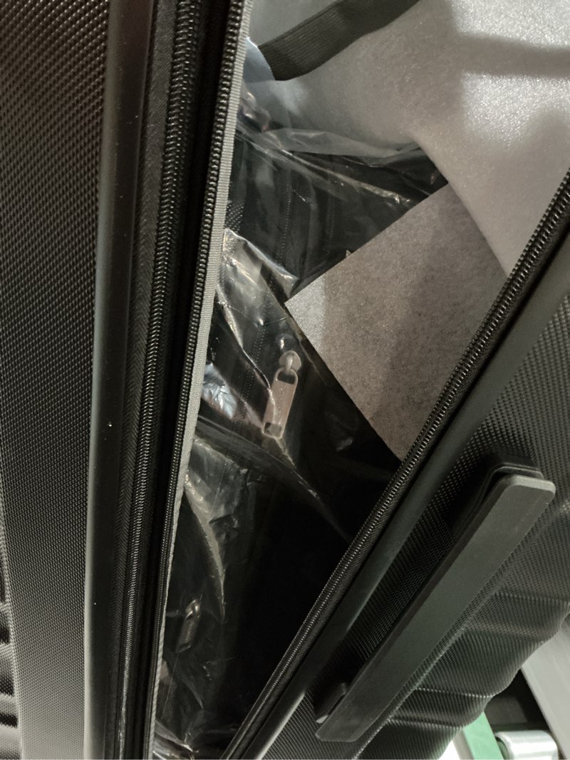 Condition photo showing New/Like New for Amazon Basics 2-Piece Hardside Luggage Set (21" Carry-on, 30"), Expandable Suitcases with Spinner Wheels, Scratch-Resistant Surface, Black Black 2-Piece Set