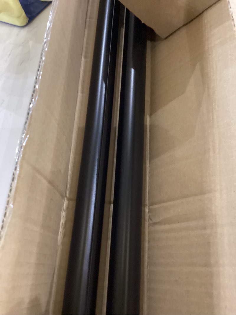 Cardiff 72-144 Inch Adjustable Curtain Rod Set, 1 Inch Diameter in Black