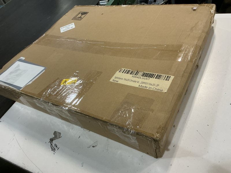 Condition photo showing New/Like New for 16x20 gold picture frame, 2 pack ornate vintage picture frames for wall or tabletop display, 16x20 photo frame gold with plexialass, display poster 11x14 with mat or 16x 20 without mat for antique déco