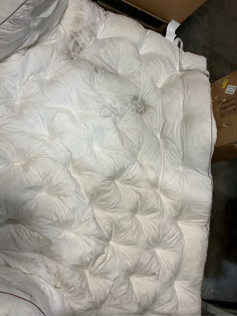 Condition photo showing As Is for UNIKOME 4\" Thick Ultra Loft Down Alternative Mattress Topper Pillow Top (similar). 