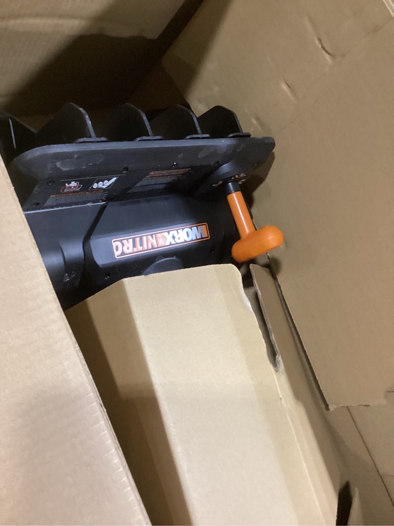 Condition photo showing Good Condition for WORX Nitro 40V 12'' Cordless Snow Shovel, Electric Snow Thrower for 4-Car Driveway, Snow Removal with Brushless Motor & 2 Speed Control, 2 × 4.0 Ah Batteries and Charger Included, WG460
