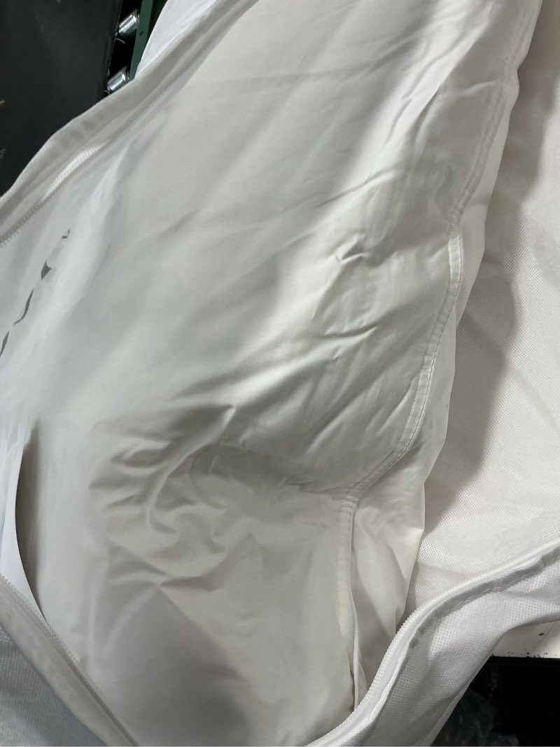 Condition photo showing As Is for premium down pillow, king, soft