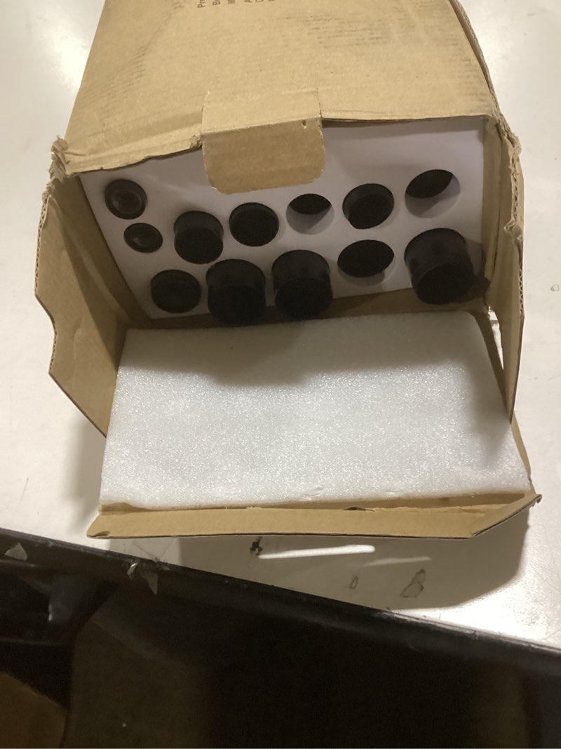 Condition photo showing As Is for Double Curtain Rod 140 to 195 Inch, HOTOZON 1 Inch Heavy Duty Double Curtain Rods for Windows 128 to 191 Inches(10.6-15.9 ft), Telescoping Drapery Rod with Simple End Finials, Black Black 140-195"