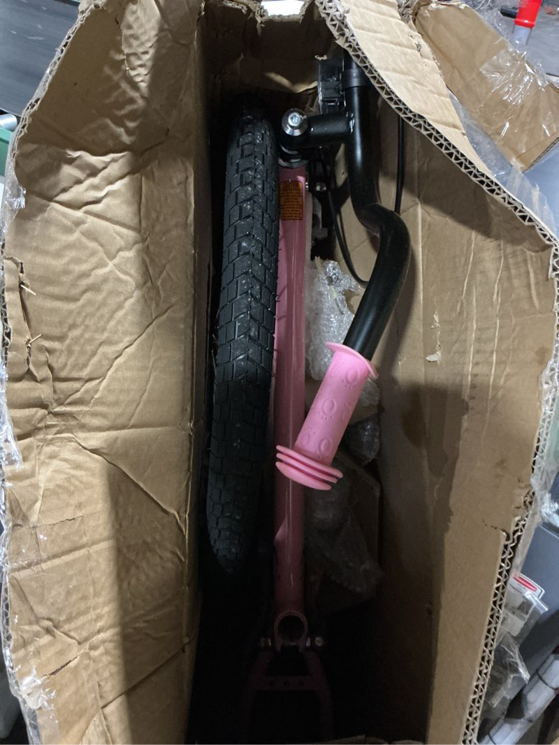 Condition photo showing As Is for keano cervine 14 16 20 inch kids bike for boys girls ages 3-10 years, 14 16 inch toddler bmx bikes with training wheels and basket, 20 in children bicycles with kickstand pink 20 inch with kickstand