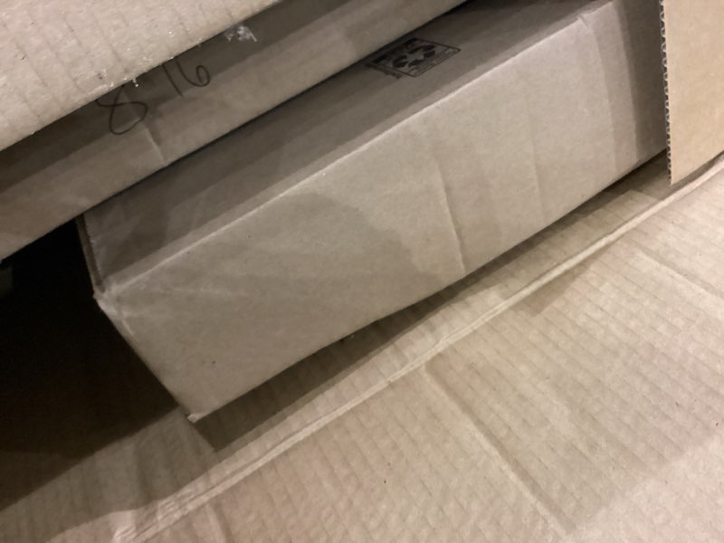 Condition photo showing New/Like New for 24-3/4 In. W X 24-5/8 In. H Fog Free Framed Surface-Mount Bi-View Bathroom Medicine Cabinet In Java