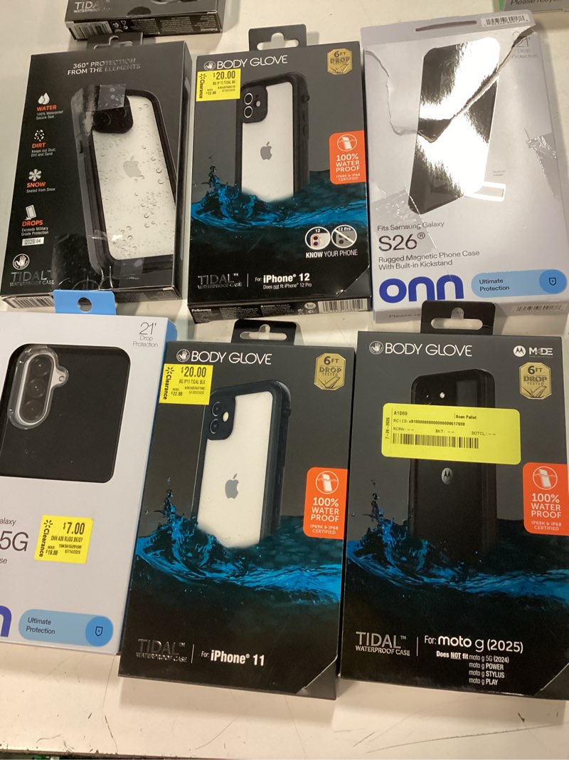 Condition photo showing As Is for assorted cellphone iphone/andorid/galaxy case covers & accessories