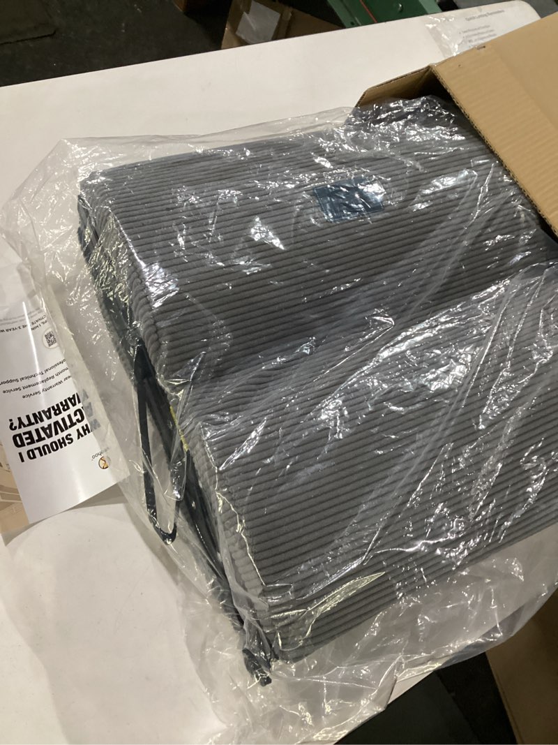 Condition photo showing Good Condition for veehoo dog ramp for bed couch for small to large dog, foldable ramp for dogs to get on bed 5 adjustable height from 12" to 20", pet cat stairs doggy steps non slip with metal frame, up to 130lbs light gray 35" l x 17" w x 12"-20" h