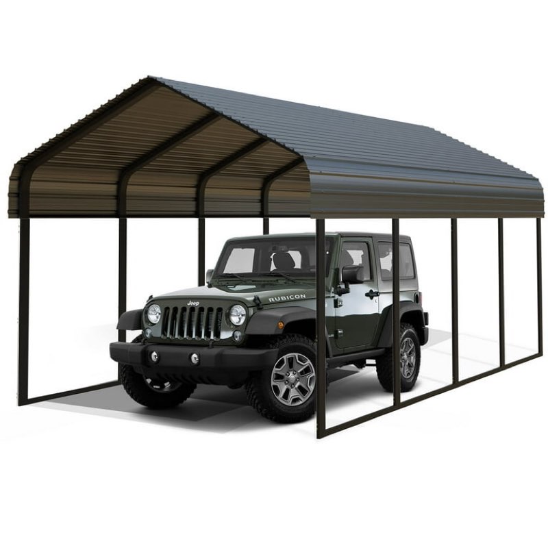 (Incomplete 5 of 5)10x20 FT Heavy Duty Metal Carport - Galvanized Steel Frame & Roof, All-Weather Protection for Cars, SUVs, Trucks, RVs, Boats | UV Resistant, Rust-Resistant, Portable Shelter