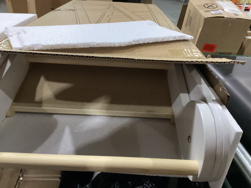 Condition photo showing New/Like New for Foldable Toddler Tower Preassembled Kitchen Step Stool, Folding Tower for Learning with 3 Adjustable Heights, Montessori Toddler Standing Tower Collapsible Step Stool for Kids 1.5-6y Natural & White