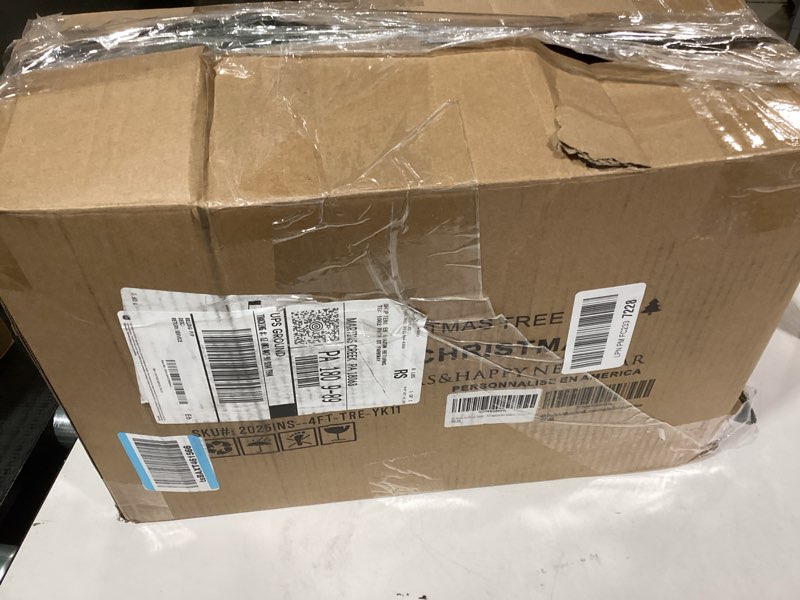 Condition photo showing Good Condition for 4ft Prelit Artificial Small Christmas Tree with Warm White Multi-Color LED Lights, Remote Control an