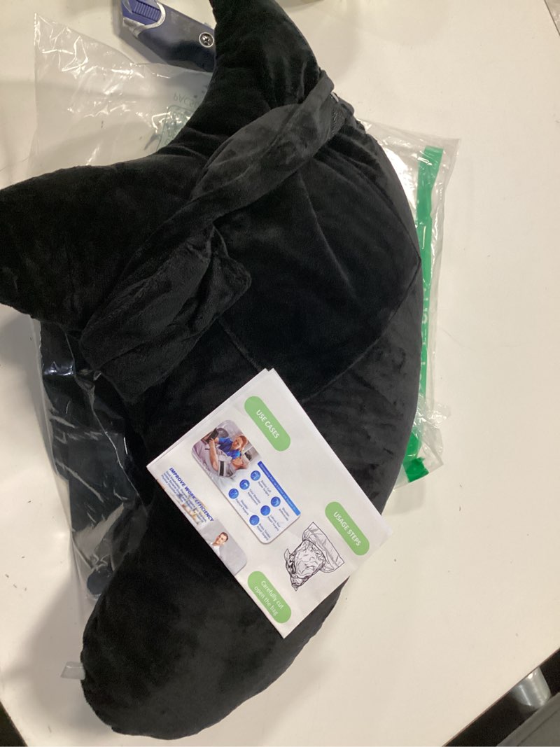 Condition photo showing Good Condition for shoulder surgery pillow for rotator cuff pain impingement replacement recovery aids side sleepers body post arm torn injury support relief supplies broken collarbone neck rehab must haves black no forearm sling