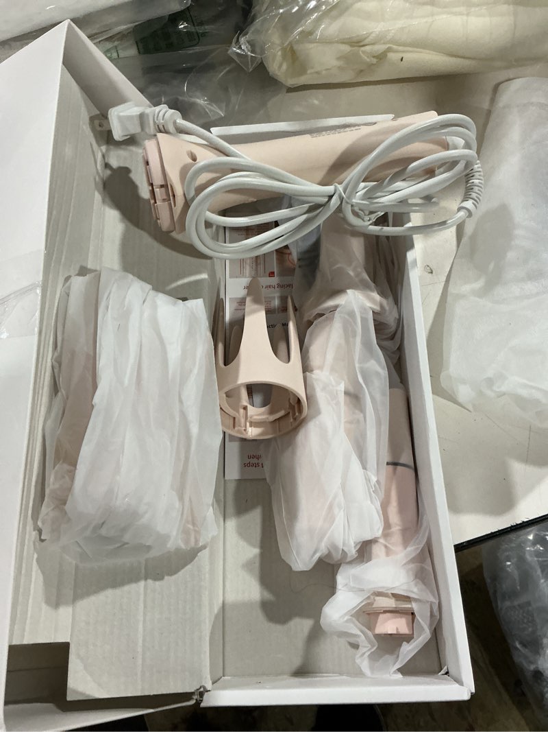 Condition photo showing Good Condition for 4 in 1 automatic curling iron, rotating auto hair curler with 1" 1.25" 1.5" barrels & straightening brush, 3 temp 3 timer, ionic ceramic, anti-scald, 60 min auto shut-off(cherry blossom pink)