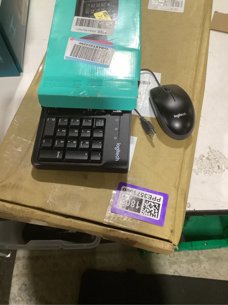 Condition photo showing As Is for logitech mk120 wired keyboard and mouse combo for windows, optical wired mouse, full-size, usb, compatible with pc, laptop - black