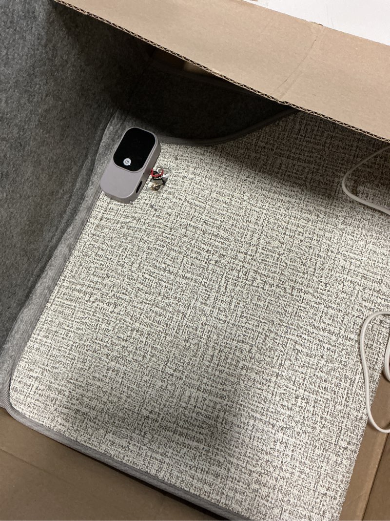 Condition photo showing As Is for tishijie electric heated floor mats - ac 110v foot heater, heated foot warmer mat under desk for office and home (gray)