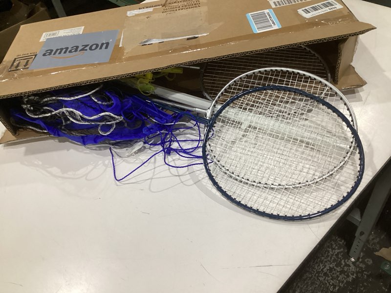 Condition photo showing As Is for (incomplete parts)franklin sports badminton set - complete badminton set with net, rackets + birdies - kids + adults outdoor game set - portable badminton set - 4 players recreational