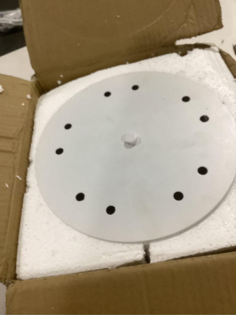 Condition photo showing As Is for (Similar to ) HuixuTe 24\" Modern Geometric Ceiling Light Fixture, White Dimmable 3 Colors LED Close to Ceiling Light Fixtures with Remote, Low Profile Flush Mount Ceiling Light for Kitchen, Living Roomii