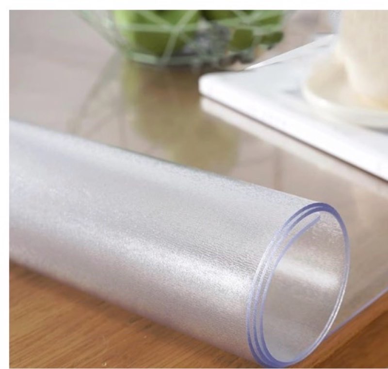 Clear Plastic Tablecloth Protector Rectangle 51x59inch, Waterproof PVC Transparent Tablecloth Square Custom Table Cover for Dining Table, Buffet Parties and Camping