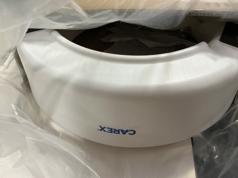 Condition photo showing Good Condition for carex toilet seat riser, round raised toilet seat adds 3.5 inches to toilet height, for assistance bending or sitting, 300 pound weight capacity toilet riser
