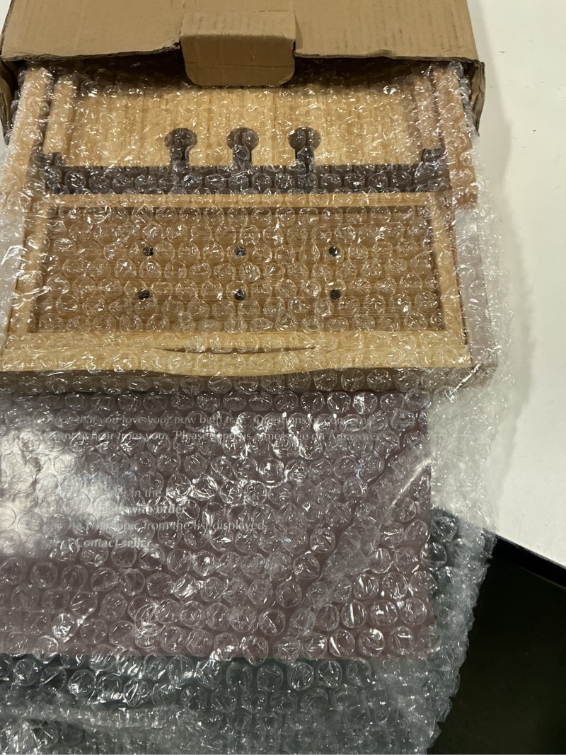 Condition photo showing New/Like New for Waterproof Shield Keeps Your Book Open – Extendable Bamboo Bathtub Tray with Wine Glass Holder Protects from Drips and Splashes - Luxury Bath Tub Caddy Tray for Relaxing in The Bathtub